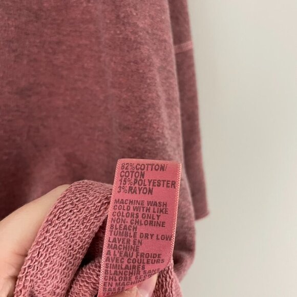 Standard James Perse Melange Crop Funnel Neck Sweatshirt Size 3 (Large) - Picture 4 of 6